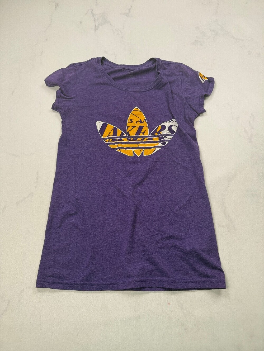 Adidas Lakers T Shirt Purple Modern Collegiate VTG - Womens M